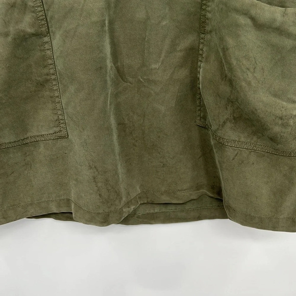 YFB Young Fabulous & Broke Dress Womens Small Green Tencel Mini Short Sleeve - Picture 6 of 12